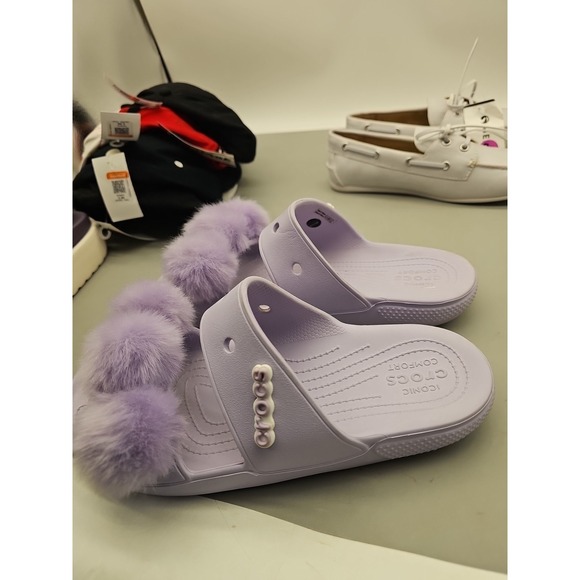Crocs Womens Size  10  Classic  Lavender Fur Sure Slip On Sandal Comfort Shoes - Picture 2 of 6